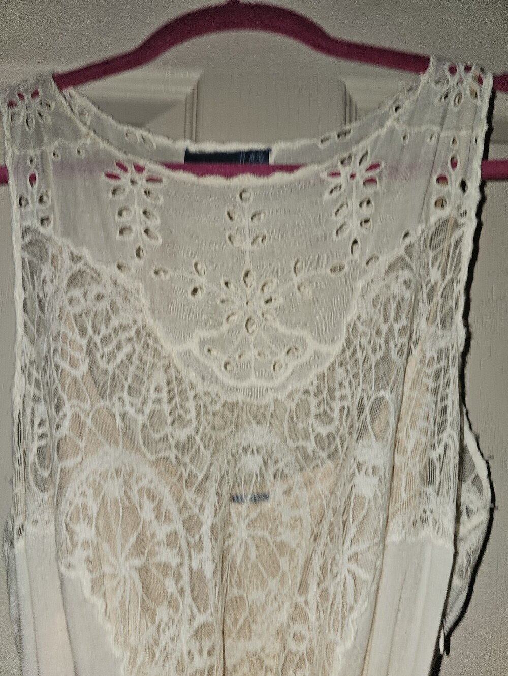 Anthropologie Lil Windward Lace Midi Dress in Cream - Picture 13 of 15